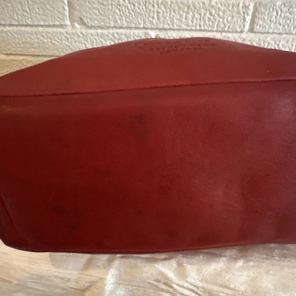 vintage Coach Red Leather Shoulder Hobo F11991